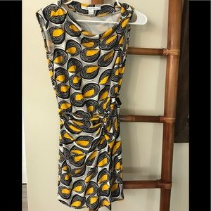 💛🖤 DIANE VON FURSTENBERG DVF MINI SARONG DRESS 🖤💛